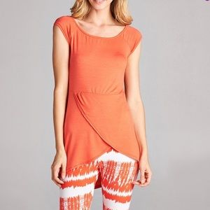 🍊 Tangerine Tulip Hem Top 🍊